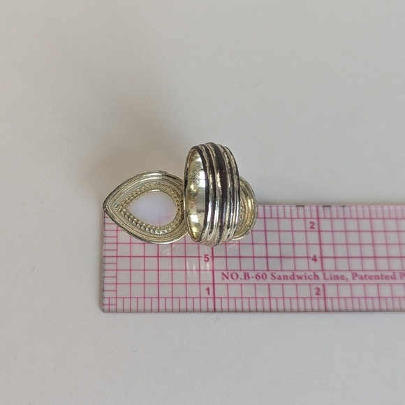 Kendra Scott Rare Yira Double Stone Gypsy Ring - sz 7¼ - 7½ *Signs of Wear* - Picture 8 of 10